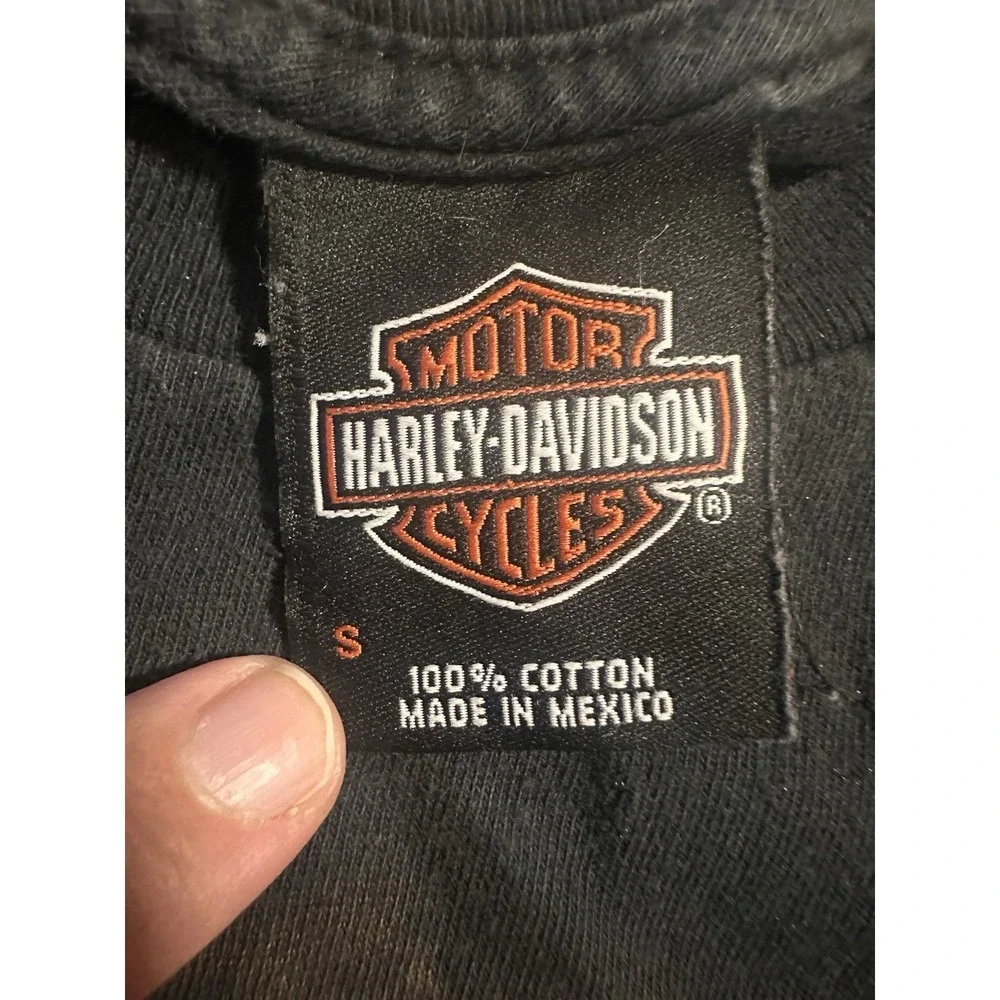 Vintage Harley Davison Ghost Rider Black Shirt HD Alton‎ Illinois Size Small